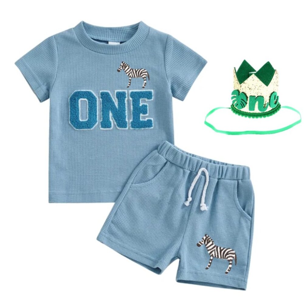 Wild One First Birthday Zebra Outfit Clothes Shirt Shorts Zoo Birthday Animals